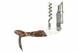Wine Opener & Corkscrew With Birds Eye Jasper Inlays #327591-2
